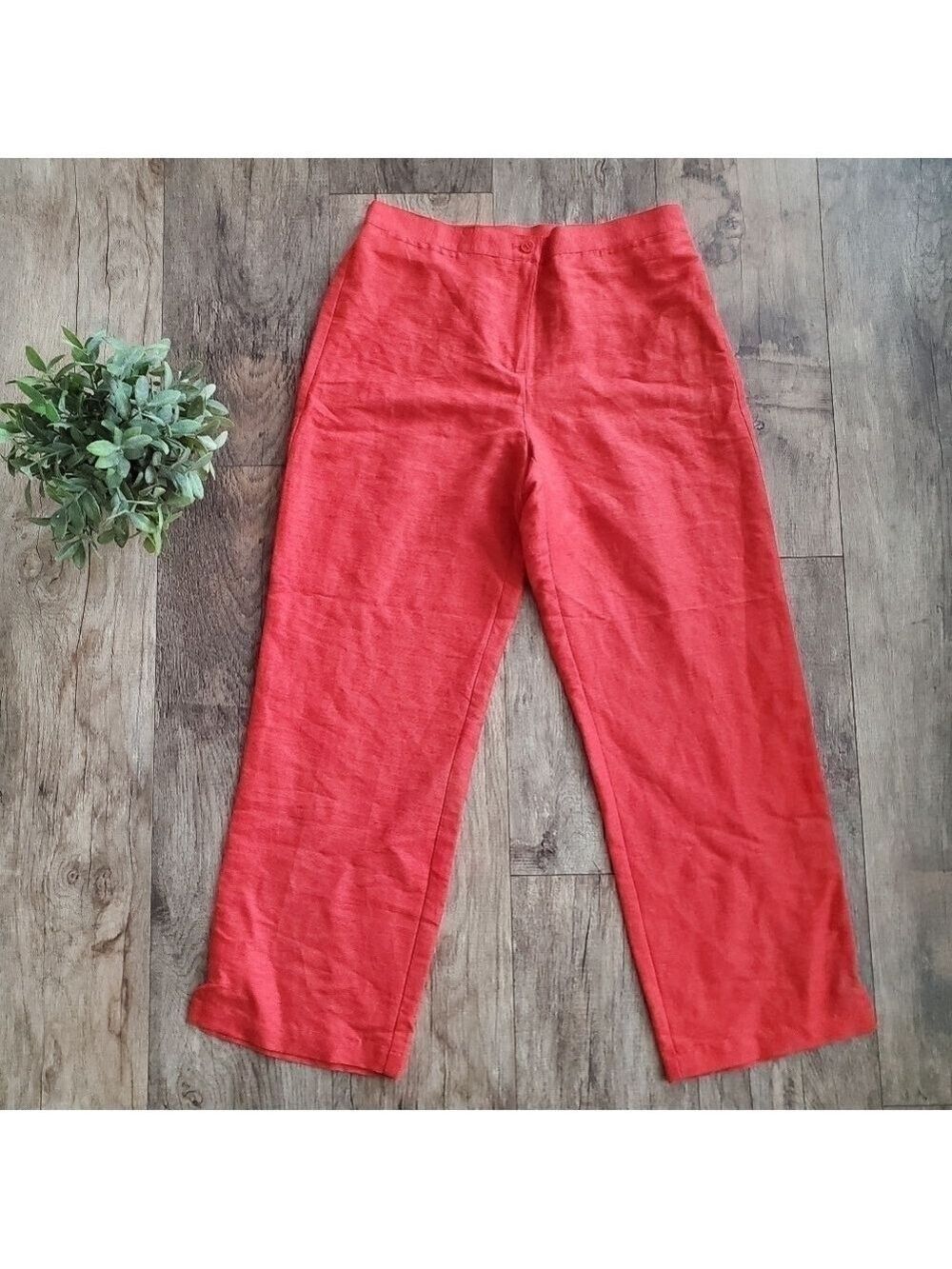 NWT Easy Spirit Women's Silk Blend Trousers Coral Salmon Pink Size 6